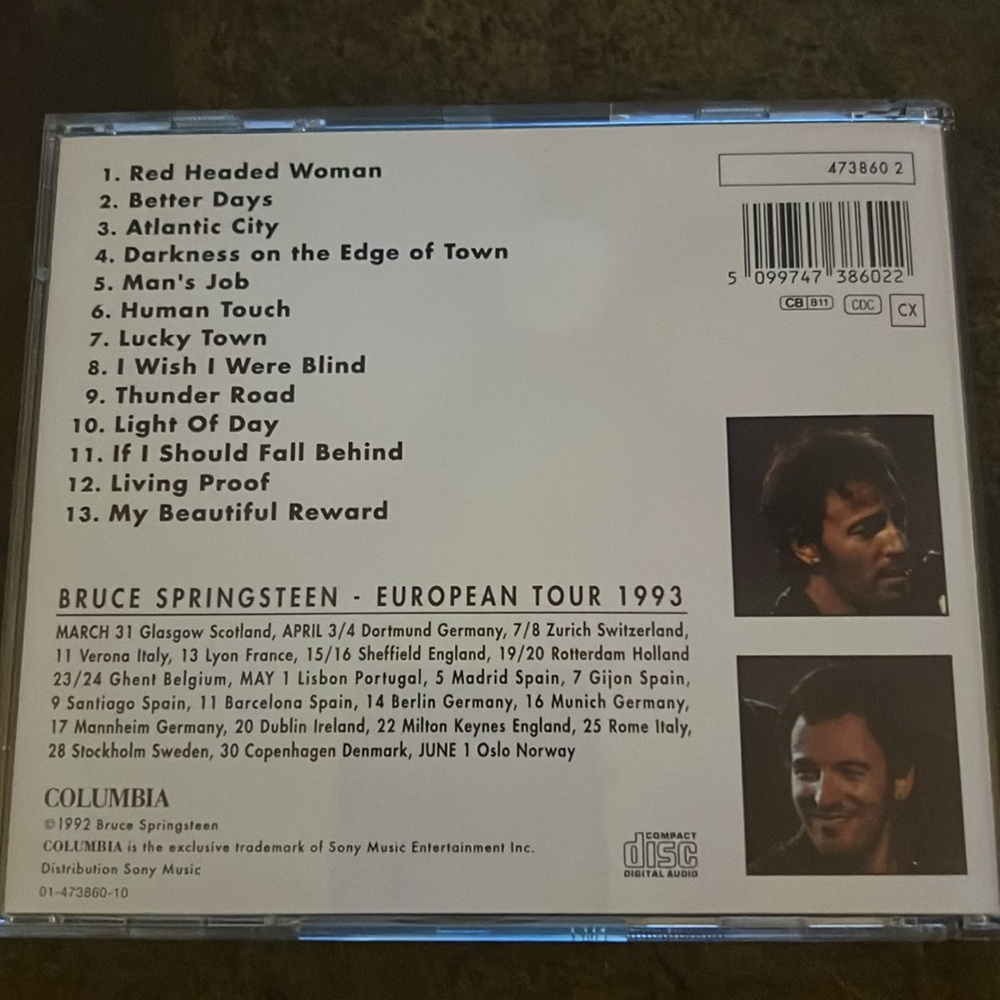 Bruce Springsteen In Concert CD (1992)- EUC *like new* - Picture 2 of 4